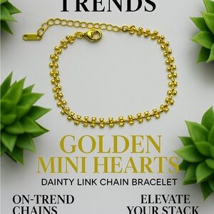 Golden Mini Hearts Bracelet